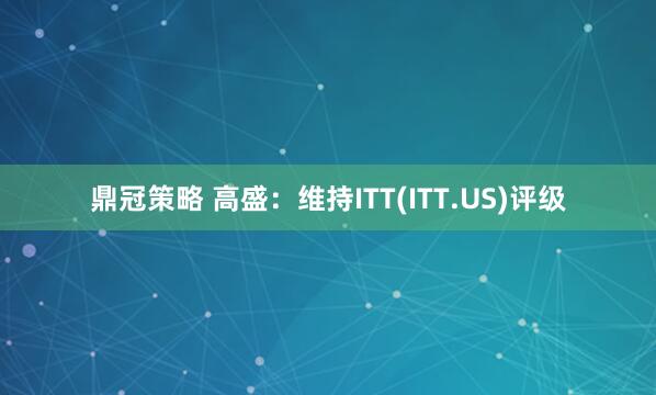 鼎冠策略 高盛：维持ITT(ITT.US)评级
