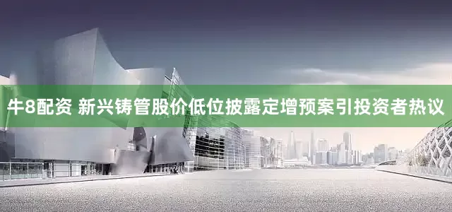 牛8配资 新兴铸管股价低位披露定增预案引投资者热议